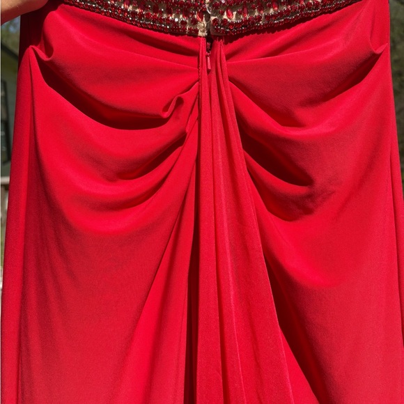 Sherri Hill Red Beaded Prom Dress - Picture 11 of 12